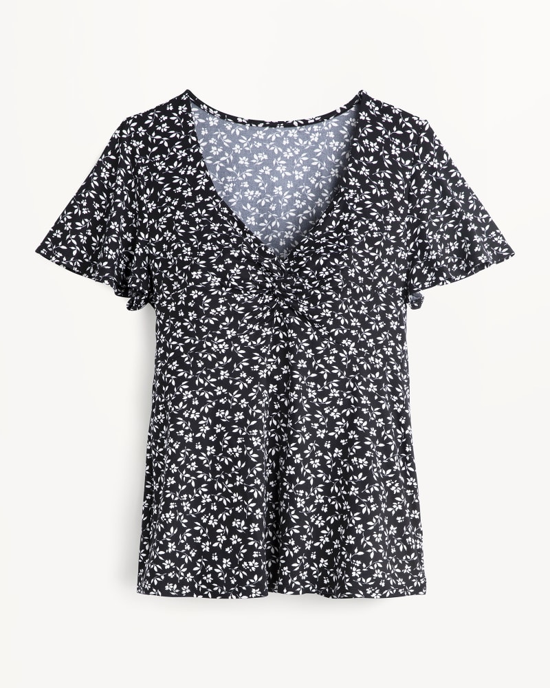 Front of plus size Amelia Ruched Sweetheart Blouse by Socialite | Dia&Co | dia_product_style_image_id:163840